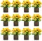6 Pcs Artificial Sunflower Summer Decor Sunflower Flower in Planters